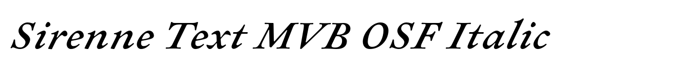 Sirenne Text MVB OSF Italic